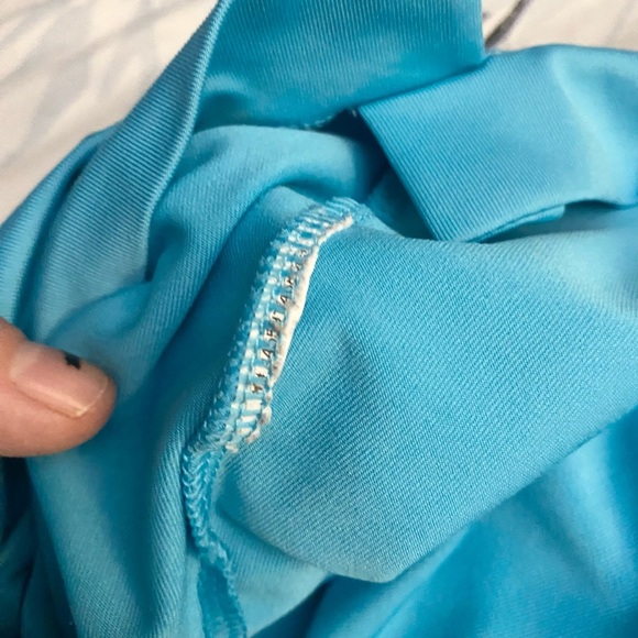 Nike Golf Womens Sz L Dri-FIT Blue Sleeveless Vented V-Neck Stretch Polo - Picture 4 of 8